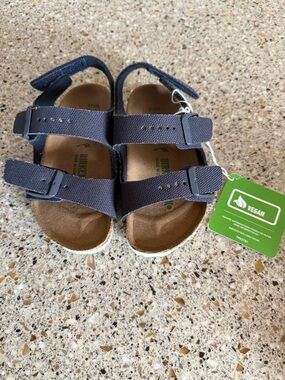 Birkenstock Kids Navy Double-Strap Vegan Sandals